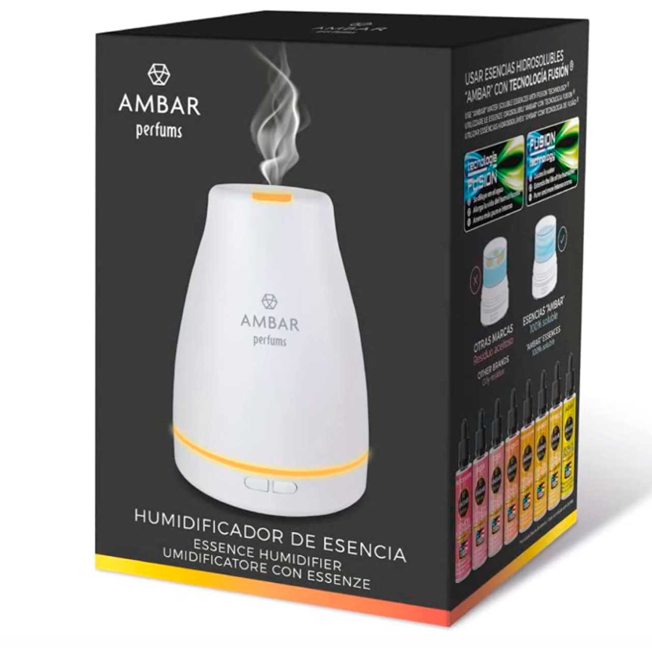 Ambar Perfums Humidificador de Esencia Difusor de Aroma Transparente