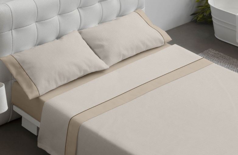 Juego sábana verano Mod. 297 Beige | Burrito Blanco
