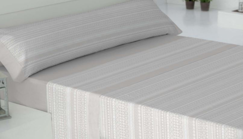Juego sábana verano Mod. Lina Beige | Cisne Rojo